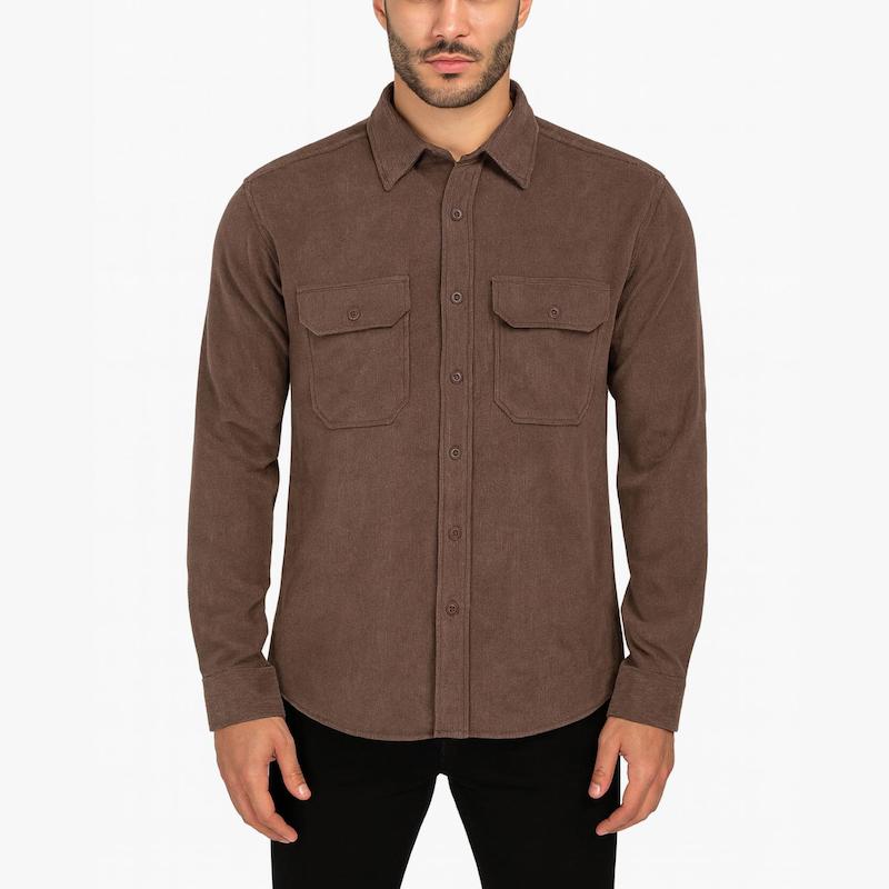 پیراهن مخمل کبریتی رنگ شکلاتی