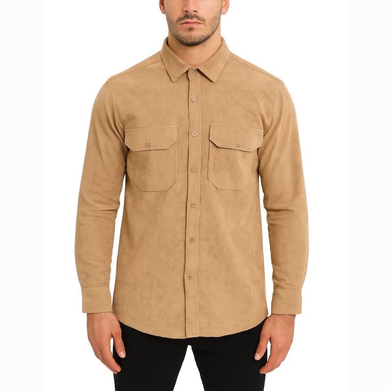 پیراهن مخمل کبریتی رنگ شتری