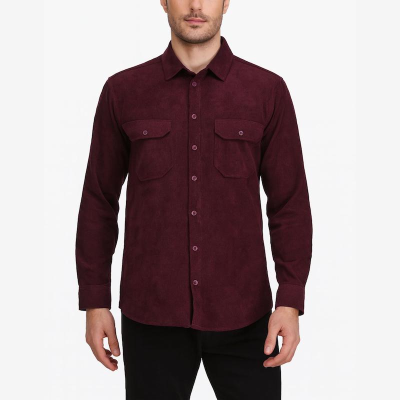 پیراهن مخمل کبریتی رنگ زرشکی