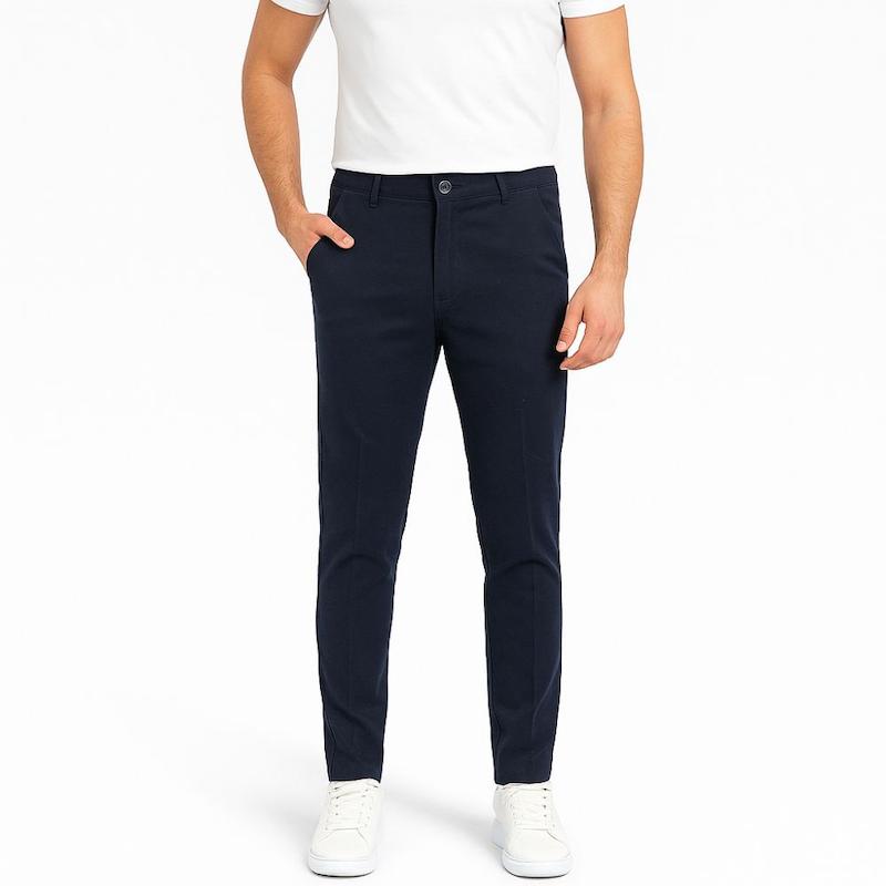 شلوار کتان رنگ سرمه ای