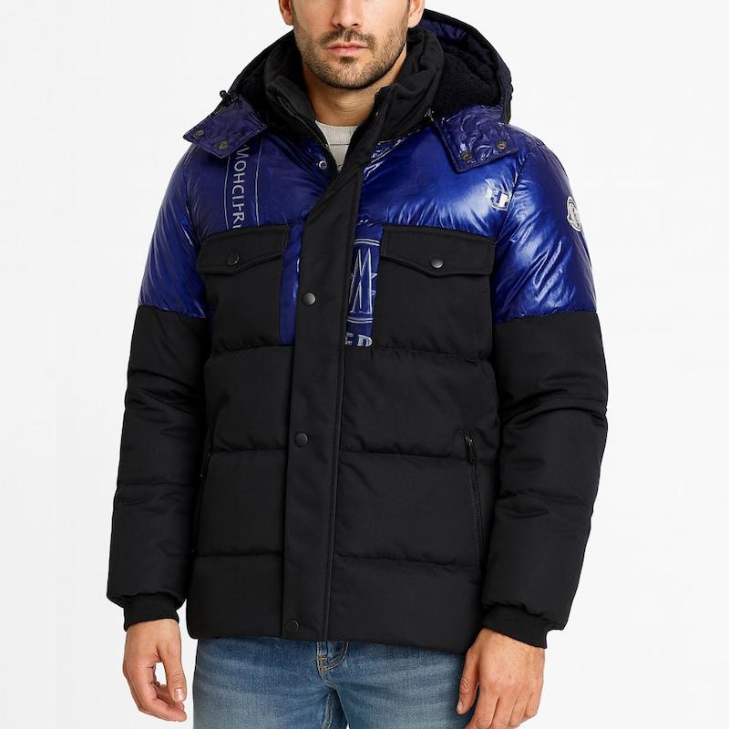 کاپشن سیلیکونی رنگ آبی مشکی