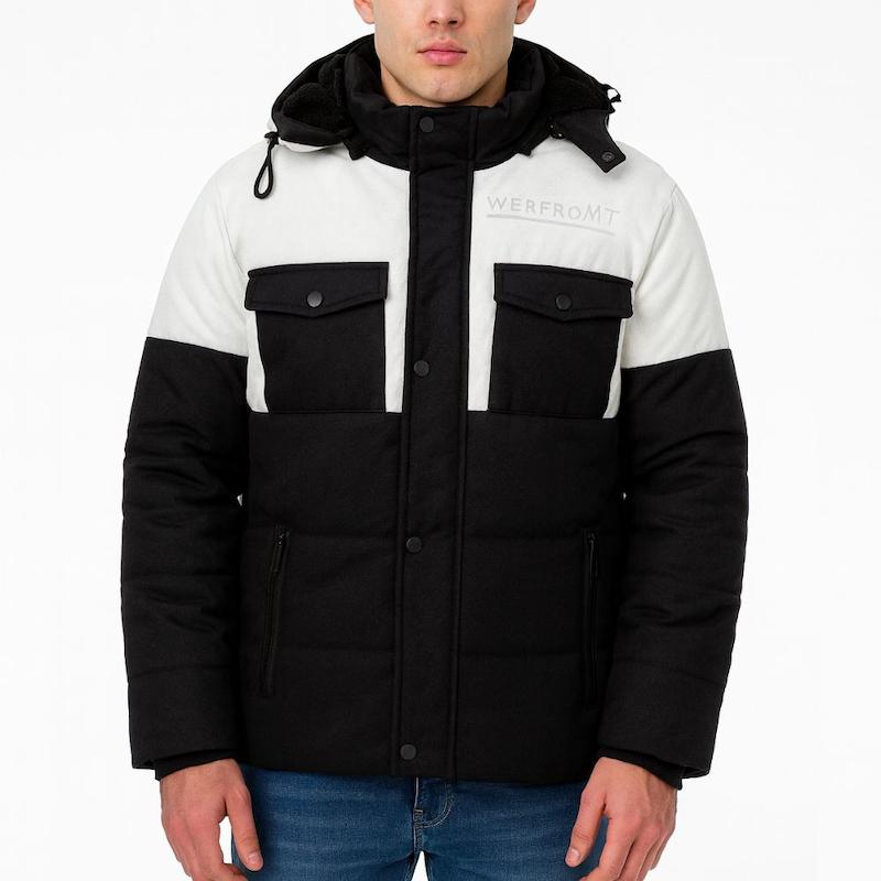 کاپشن سیلیکونی رنگ مشکی سفید