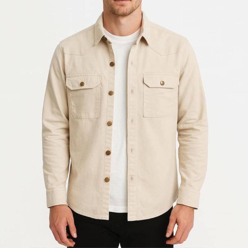 کت کتان رنگ کرم استخوانی