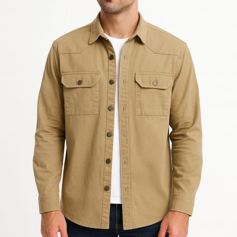 کت کتان رنگ کرم پررنگ