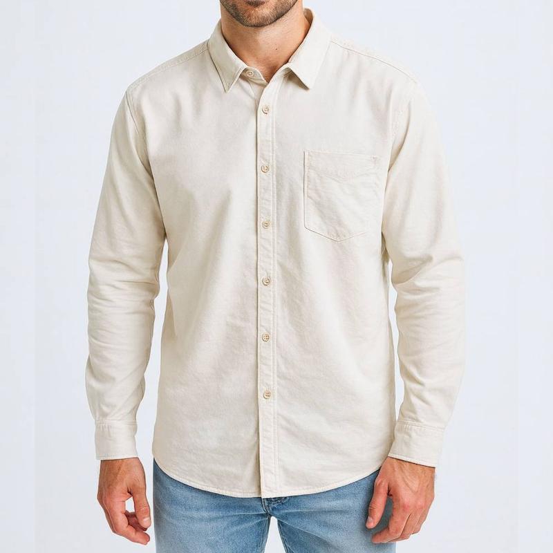 پیراهن کتان تک جیب رنگ طوسی