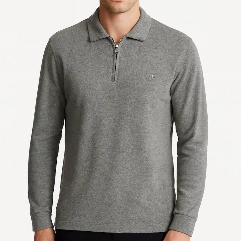 پلیور نیم زیپ رنگ خاکستری