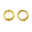 گوشواره طرح گرد طلای 18 عیار کد 1003