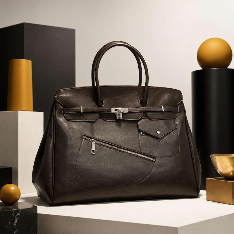 ساک مسافرتی الهام گرفته از (Hermès Birkin Cargo) کد (30418)