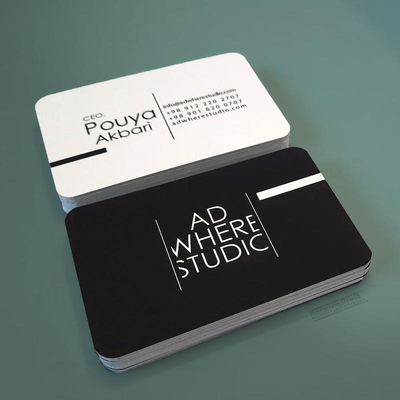  کارت وزیت لمینت مات دور گرد