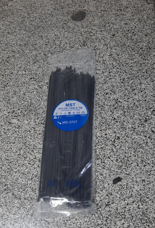 بست کمربندی ۴.۸*۳۷۰ پلاستیکی ام اس تی مدلMS_370T بسته۱۰۰عددی