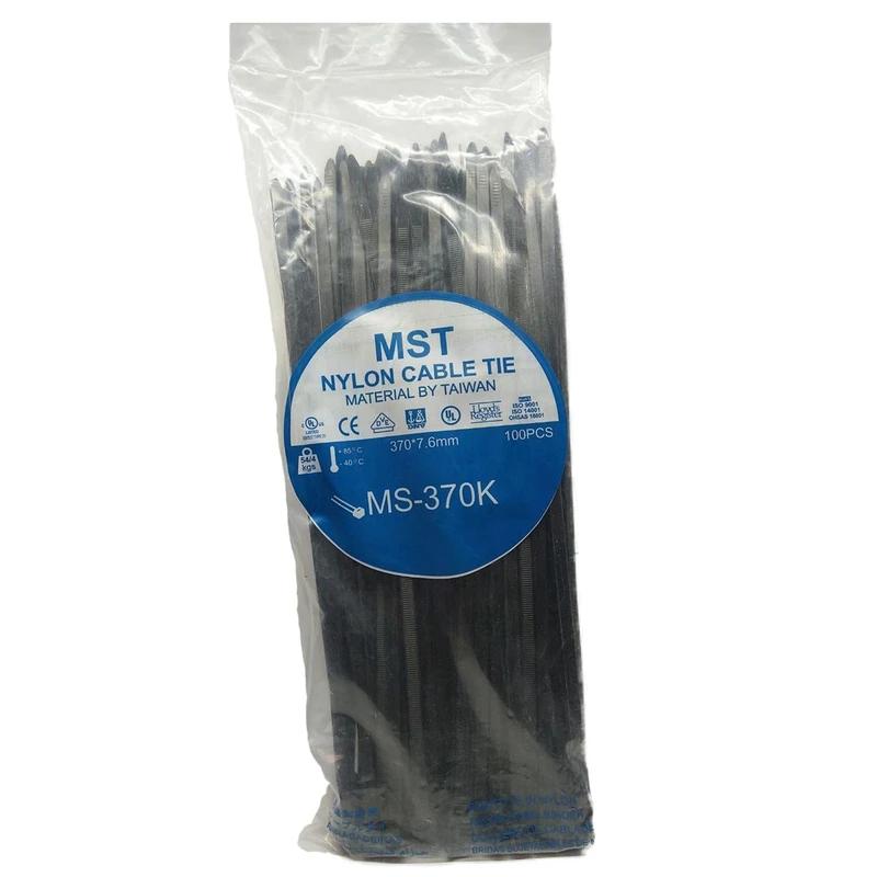 بست کمربندی ۷.۶*۳۷۰ پلاستیکی ام اس تی مدل MS_370K بسته۱۰۰عددی