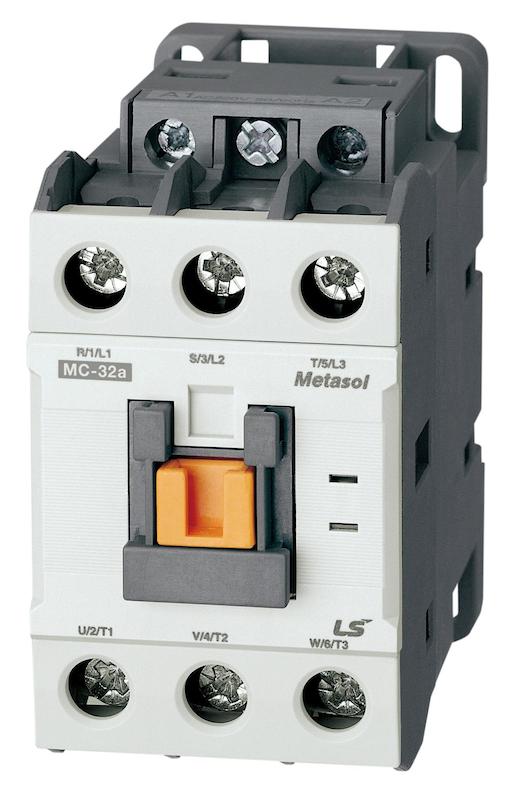 کنتاکتور 32A آمپر، 15KW کیلووات، بوبین -VAC 220AC3، برند LS مدل MC-32a