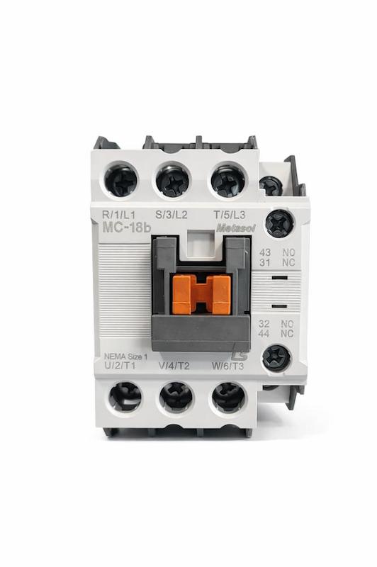 کنتاکتور 18A آمپر، 7.5KW کیلووات، بوبین -VAC 220AC3، برند LS مدل MC-18b