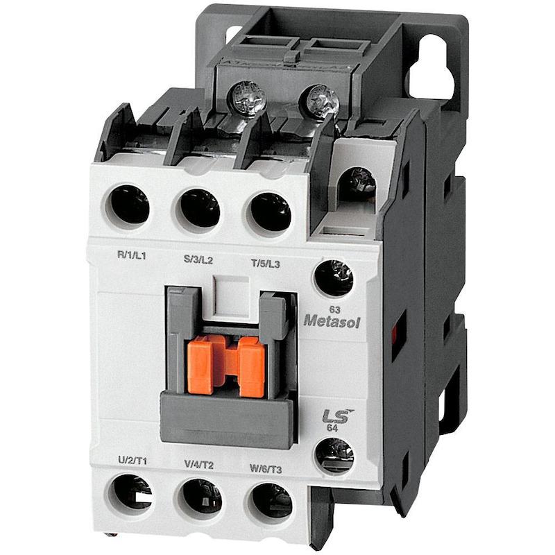کنتاکتور 6A آمپر، 3KW کیلووات، بوبین -VAC 220AC3، برند LS مدل MC-6a