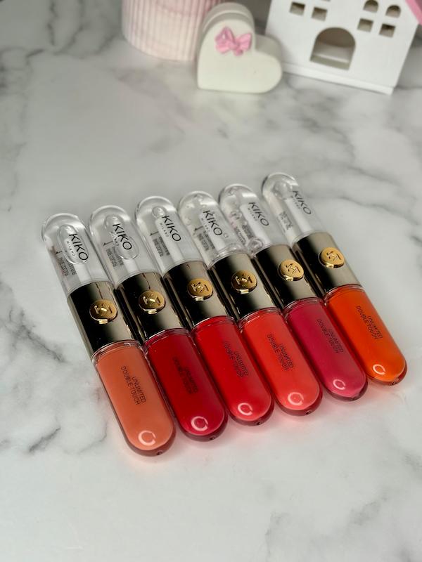 رژلب و لیپ گلاس دوطرفه کیکو مدل Unlimited Double Touch