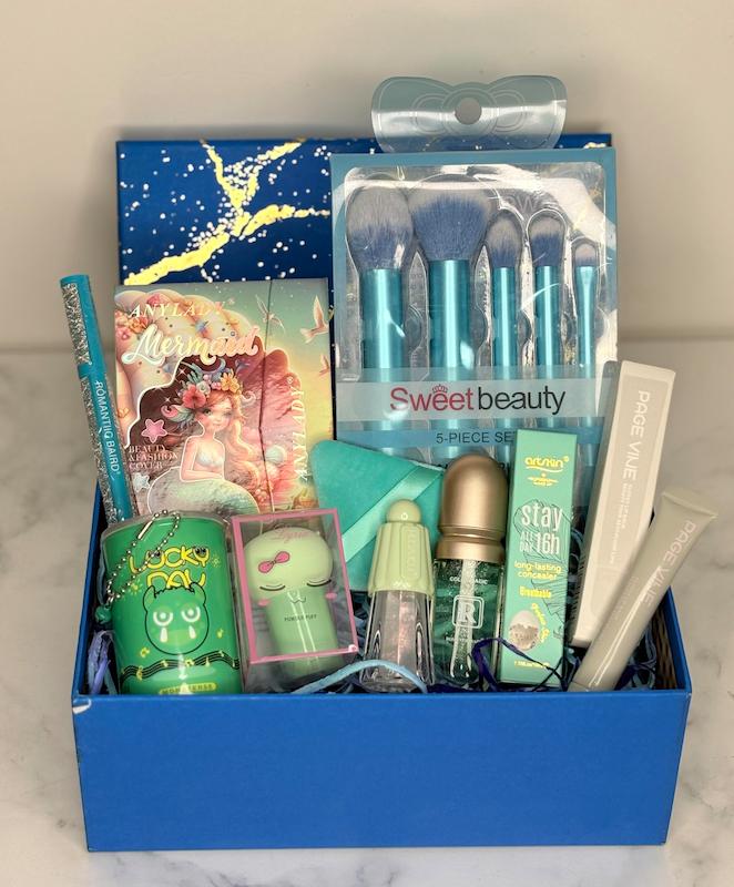 باکس ولنتاین آبی/هدیه تولد/ سالگرد آشنایی/ کد یازده