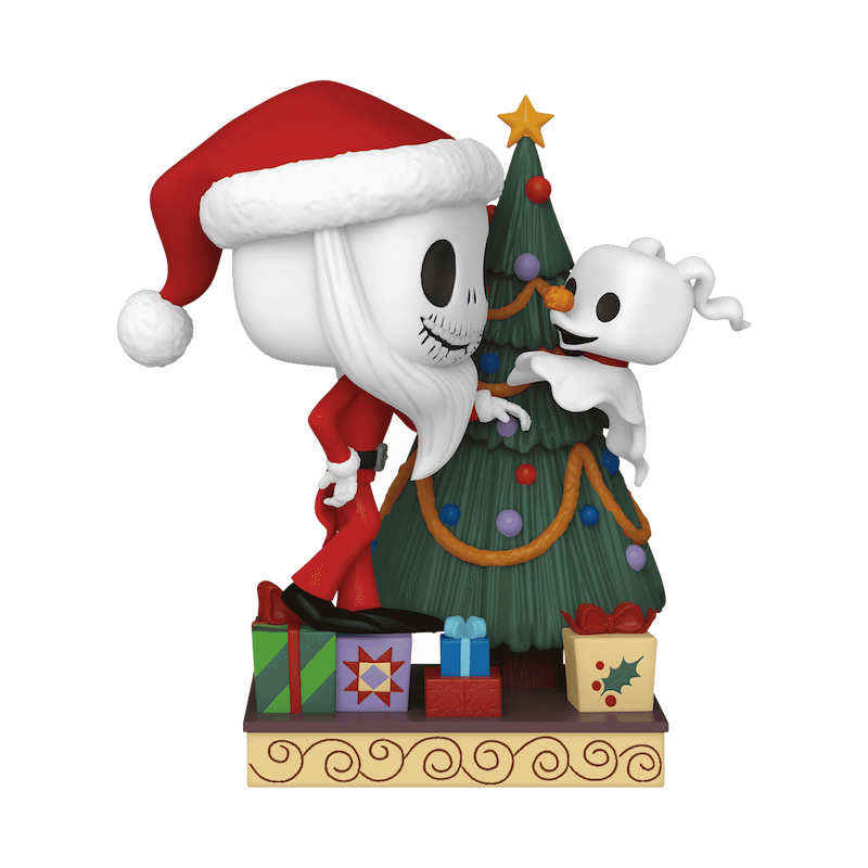 فانکو پاپ جک اسکلینگتون و زیرو با درخت کریسمس The Nightmare Before Christmas-Jack Skellington and Zero with Tree (1386)