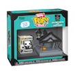 بیتی پاپ تاون کابوس قبل از کریسمس-جک اسکلینگتون و خانه Bitty Pop Towns Nightmare Before Christmas-Jack Skellington with Jack's House