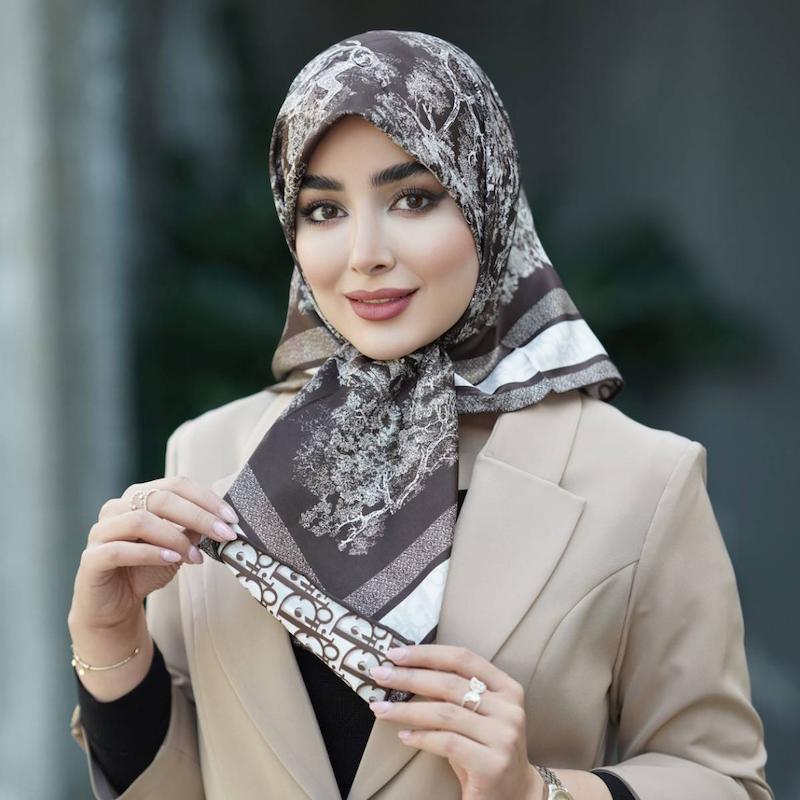  اسکارف ابریشم مدل جنگل کد 260573
