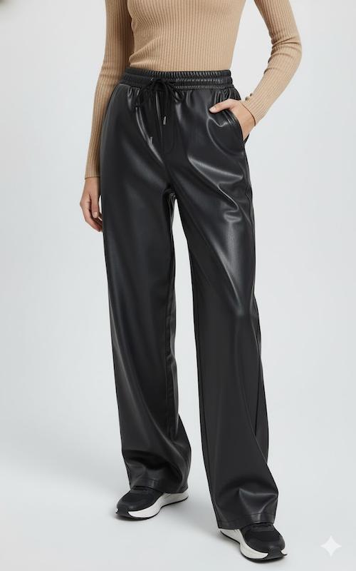 شلوار بگ چرم