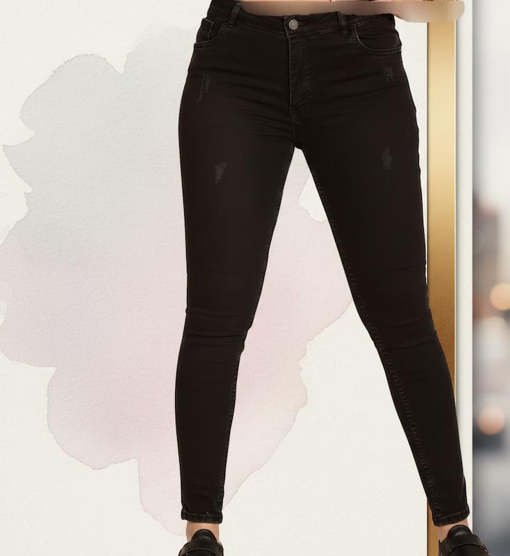 شلوارجین جذب زاپدار مشکی