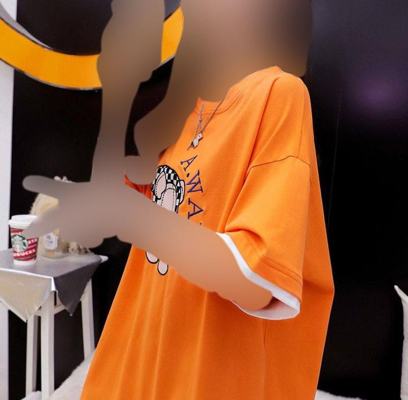 تیشرت لانگ وارداتی طرح گلدوزی شده