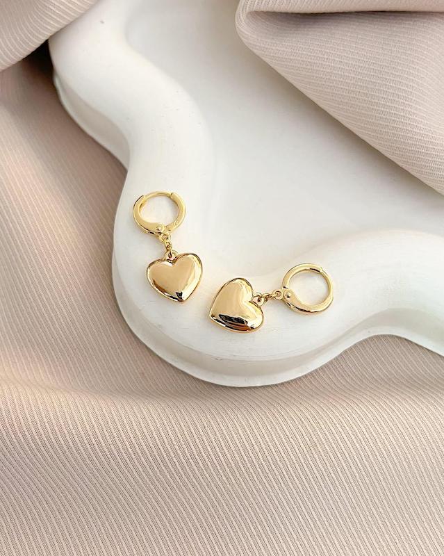 گوشواره قلب آویز ژوپینگ 