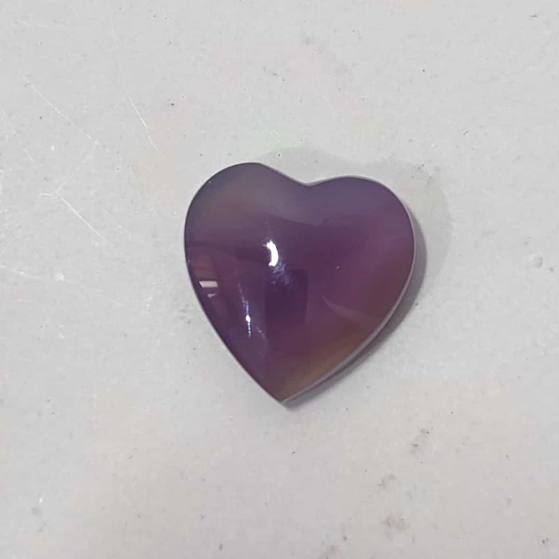  سنگ عقیق سوسنی قلبی  کد 15