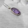 گردنبند نقره با سنگ آمیتیست کد 501 (بدون زنجیر)