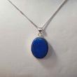 گردنبند نقره با سنگ لاجورد اصل افغانستان (بدون زنجیر)