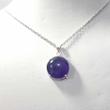 گردنبند نقره با سنگ آمیتیست (بدون زنجیر)