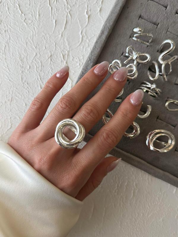 انگشتر مینمال ابکاری نقره