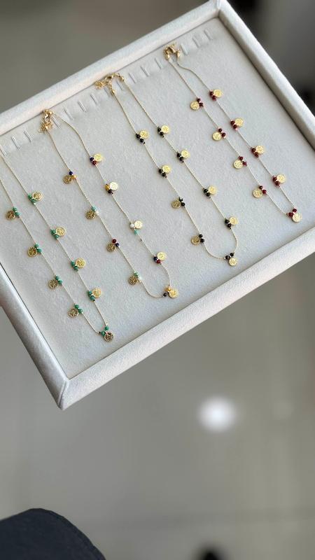 گردنبند سکه ای رنگی ترک