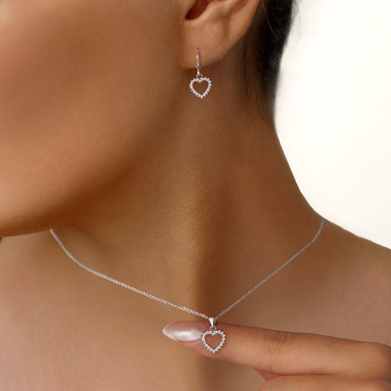 نیم ست قلب رنگ گلد و سیلور