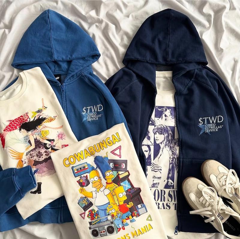 سوییشرت سنگ شور سورمه ای و آبی