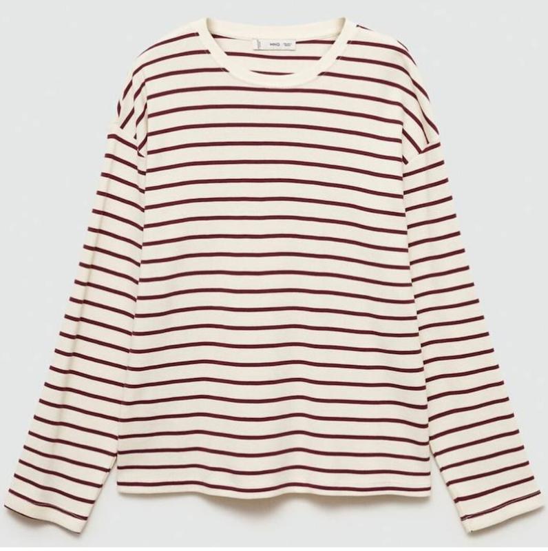 بلوز آستین بلند راه زرشکی