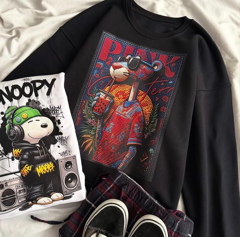 دورس سه نخ پنبه پلنگ صورتی سفارش از اینستاگرام