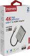 مبدل USB-C به دو پورت HDMI پرومیت مدل MediaLink-H2 