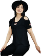 تیشرت سرشانه باز گلدوزی