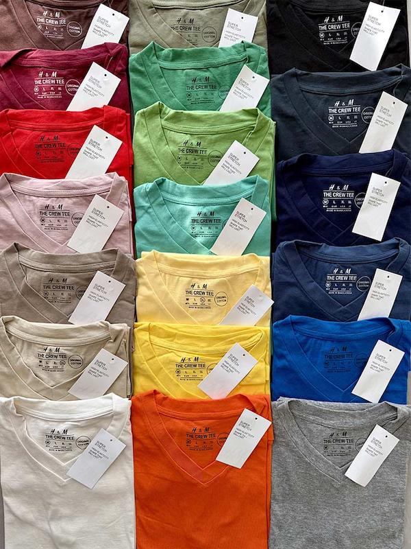 تیشرت یقه هفت وارداتی زنانه اچ اند ام HM