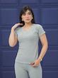 تیشرت یقه هفت دانتل دار زنانه