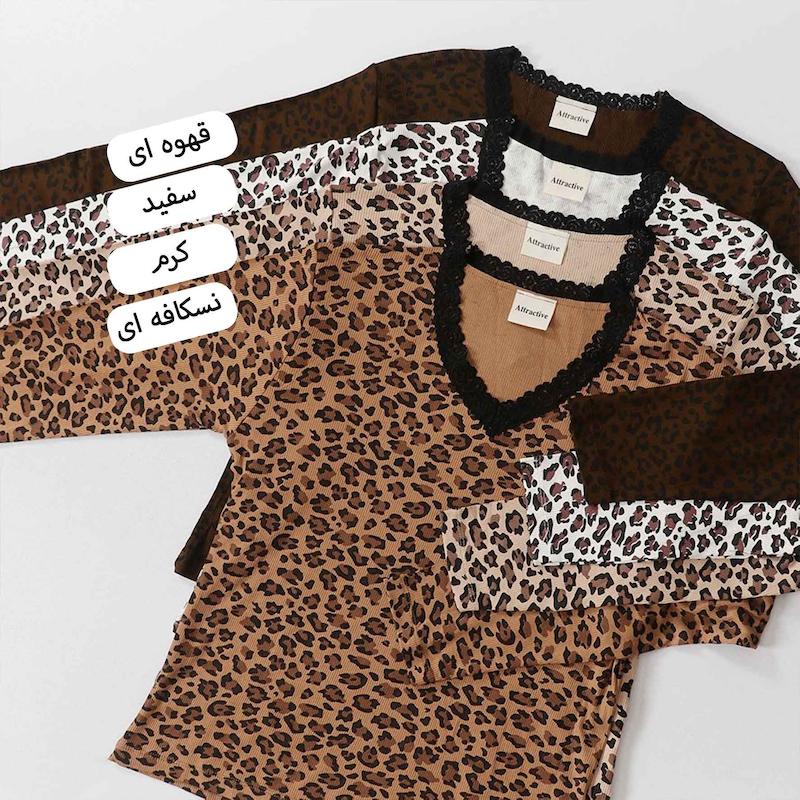 رنگ بندی بلوز یقه هفت گبپوردار 