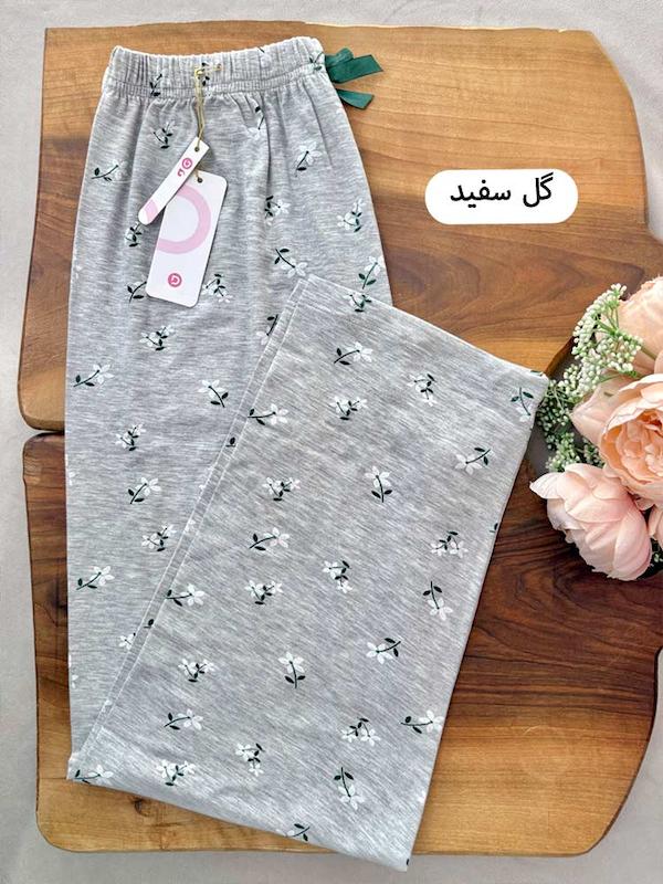شلوار راحتی نخی ملانژ زنانه