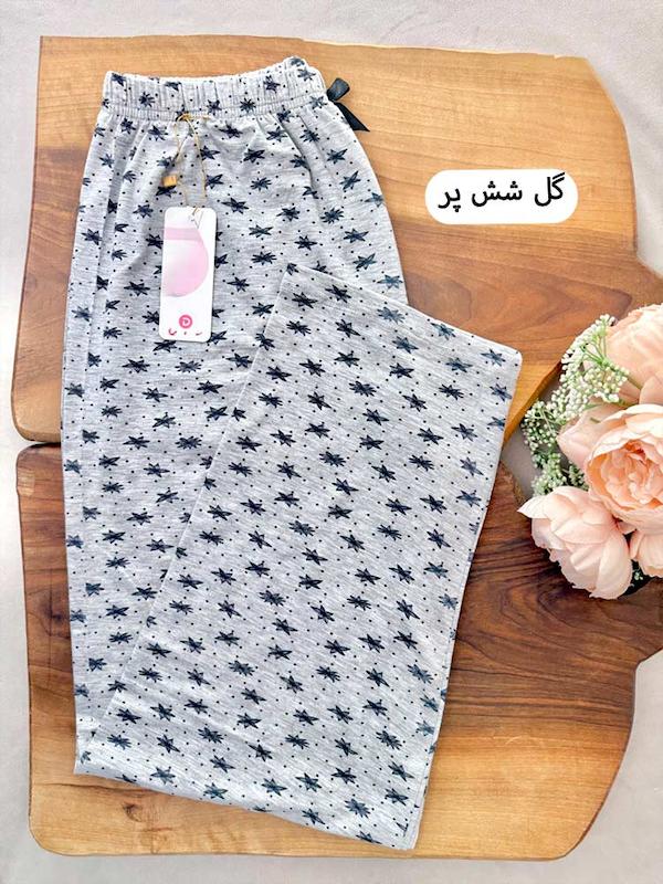 شلوار راحتی نخی ملانژ زنانه