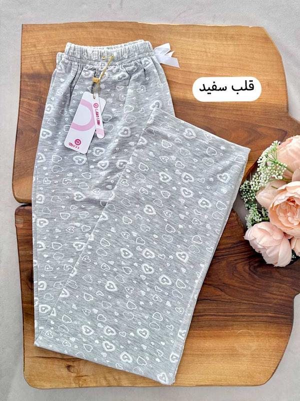 شلوار راحتی نخی ملانژ زنانه