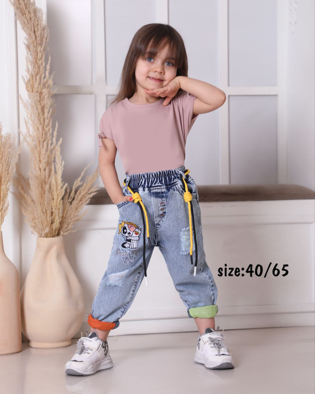 شلوار لی دخترانه کد 7787