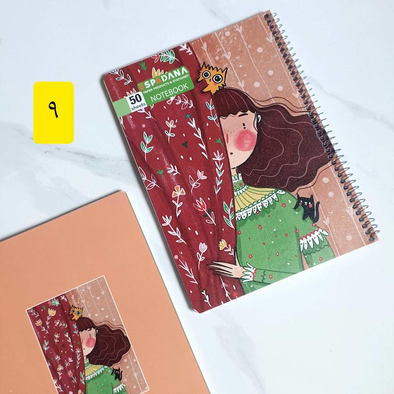 دفتر مشق ۵۰ برگ اسپادانا جلد طلقی