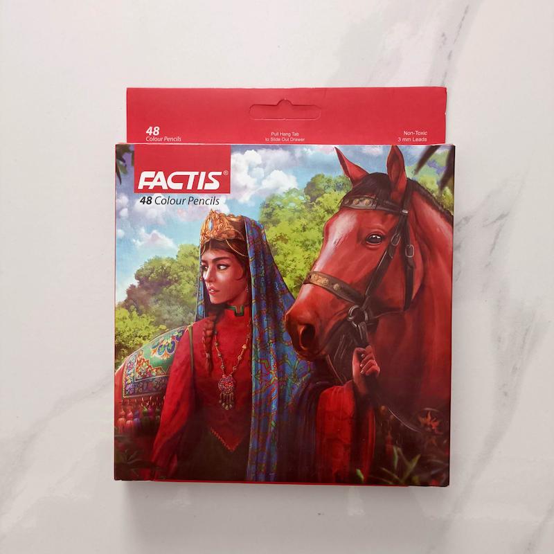 مدادرنگی ۴۸ رنگ جعبه مقوایی فکتیس 