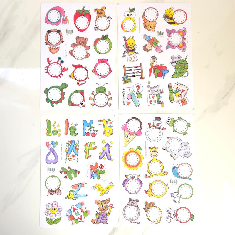 پک استیکر ریاضی کلاس اول