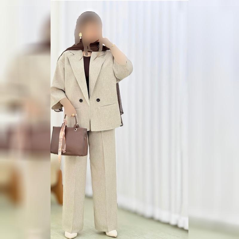 کت و شلوار زنانه مدل ستاره جنس شانتون